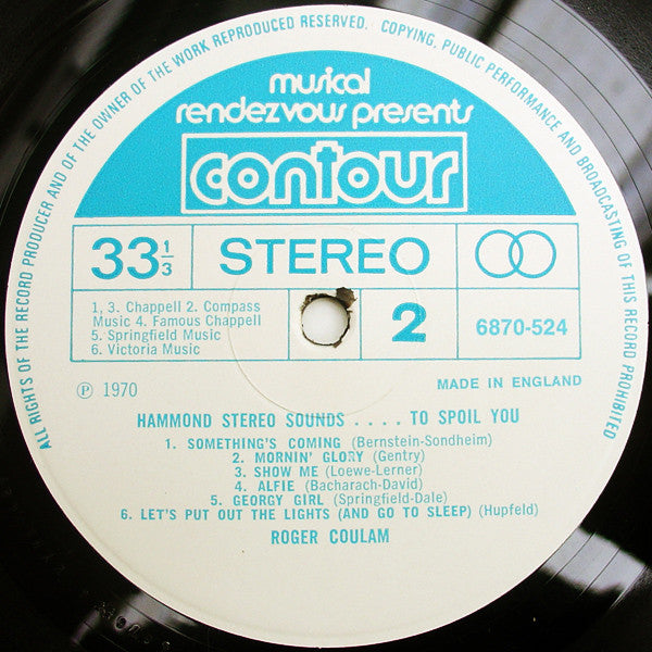 Roger Coulam : Hammond Stereo Sounds... To Spoil You (LP, RE)