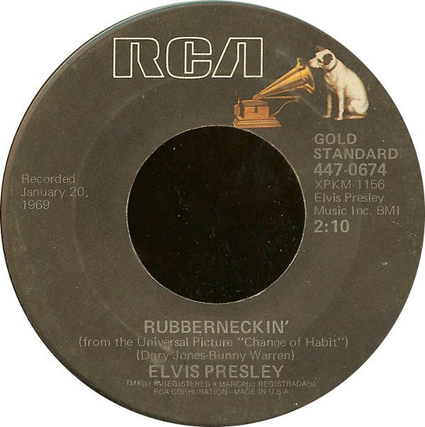 Elvis Presley : Don't Cry Daddy / Rubberneckin' (7", Single, RE)