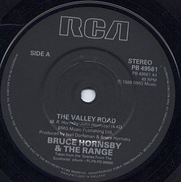 Bruce Hornsby And The Range : The Valley Road (7", Single, Pap)