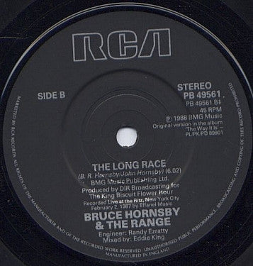 Bruce Hornsby And The Range : The Valley Road (7", Single, Pap)