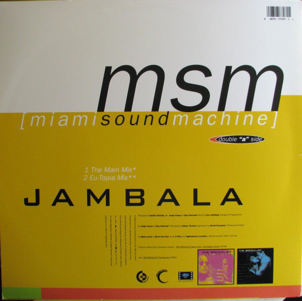 Miami Sound Machine / Donna Allen : Jambala / Love Is The Thing (12")