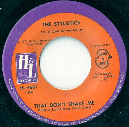 The Stylistics : Shame And Scandal In The Family (7")