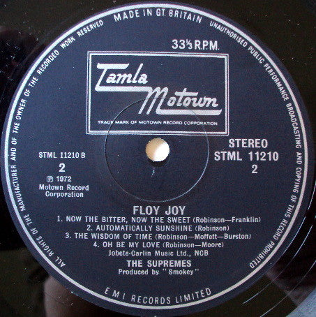The Supremes : Floy Joy (LP, Album)