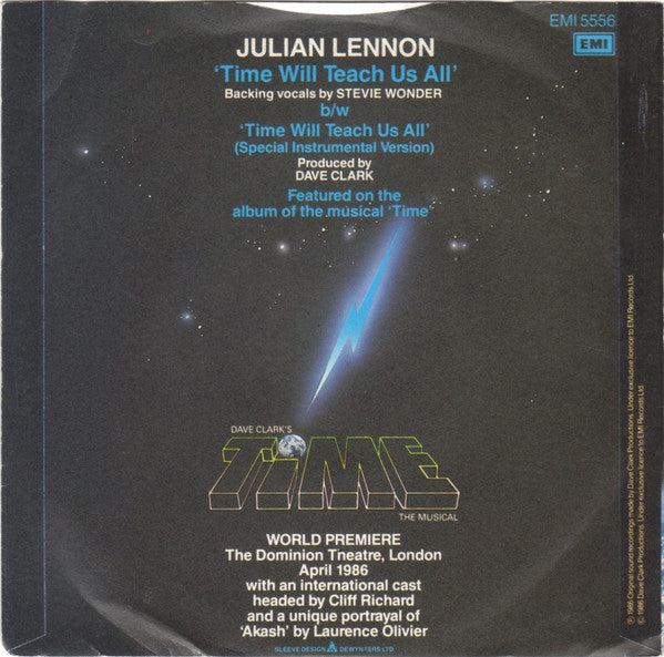 Julian Lennon : Time Will Teach Us All (7", Single)