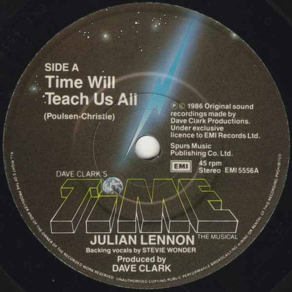 Julian Lennon : Time Will Teach Us All (7", Single)