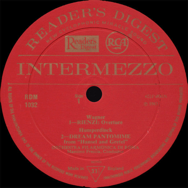 Orchestra Filarmonica Di Roma Conducted By Massimo Freccia : Intermezzo (LP, Mono)