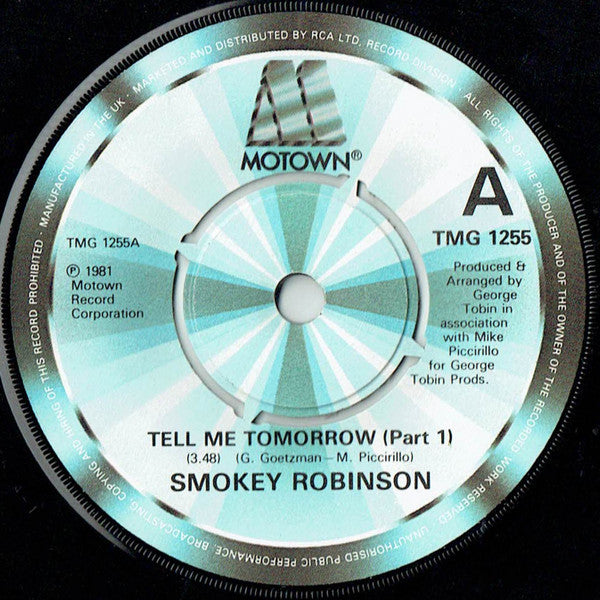 Smokey Robinson : Tell Me Tomorrow (7", Single)