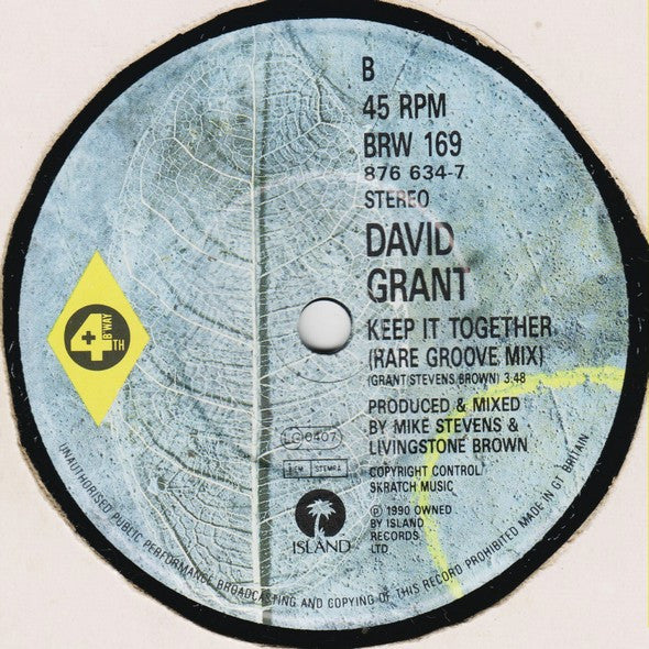 David Grant : Keep It Together (7", Single)