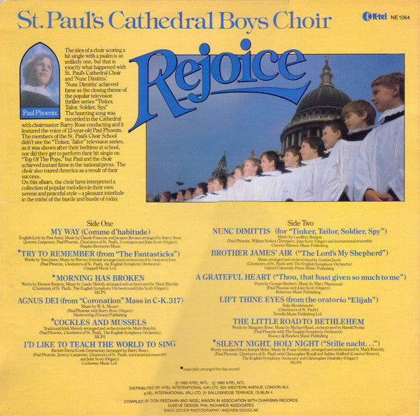St. Paul's Cathedral Choir : Rejoice (LP, Album)