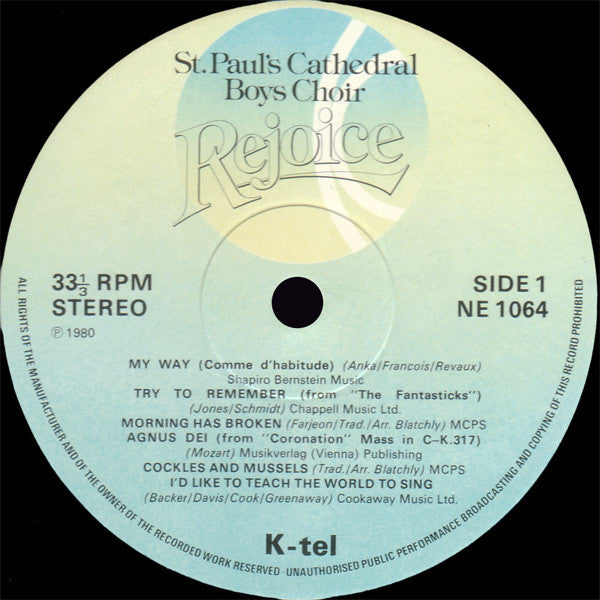 St. Paul's Cathedral Choir : Rejoice (LP, Album)