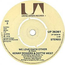 Kenny Rogers & Dottie West : Everytime Two Fools Collide (7")