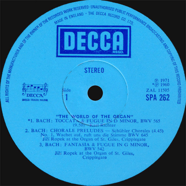 Various : The World Of The Organ (LP, Comp)