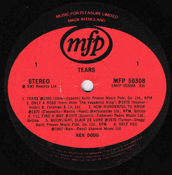 Ken Dodd : Tears (LP, Comp)