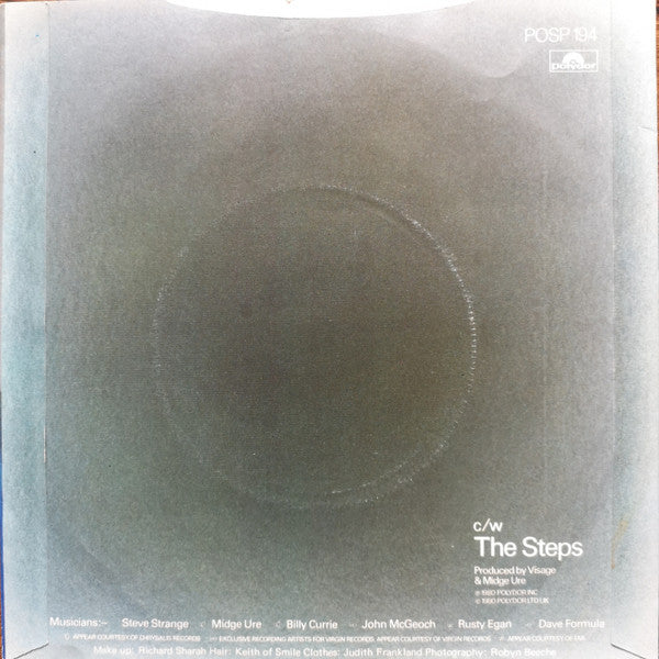 Visage : Fade To Grey (7", Single, Sil)