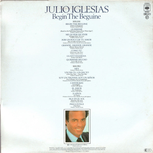 Julio Iglesias : Begin The Beguine (LP, Comp, Sun)