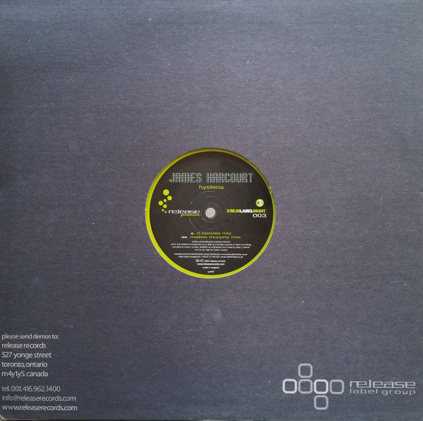 James Harcourt : Hysteria (12")