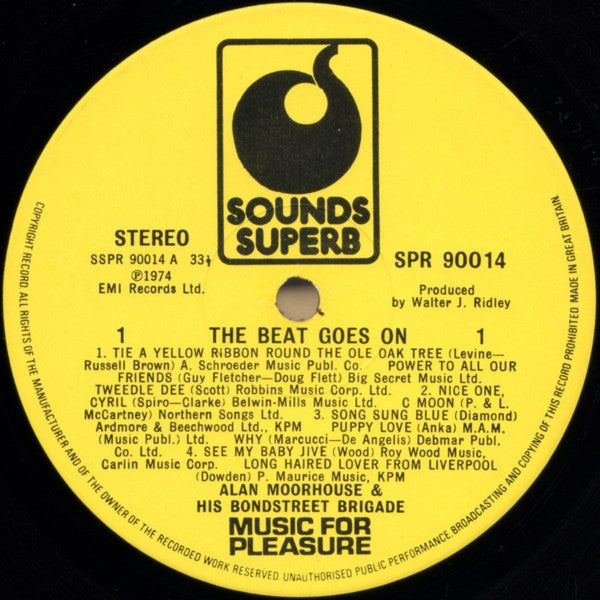 Alan Moorhouse And His Bond Street Brigade : The Beat Goes On (LP, Album)