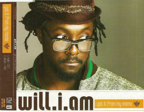 Will I Am : I Got It From My Mama (CD, Single, Promo)