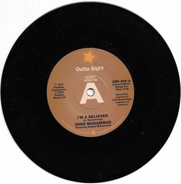 Idris Muhammad Featuring Sakinah Muhammad / Jean Shy : I'm A Believer / What Can I Do I'm So In Love With You (7", Promo)