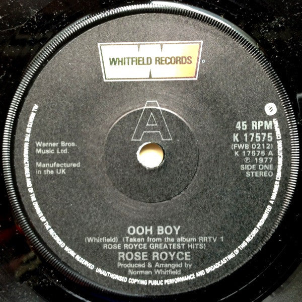 Rose Royce : Ooh Boy (7")