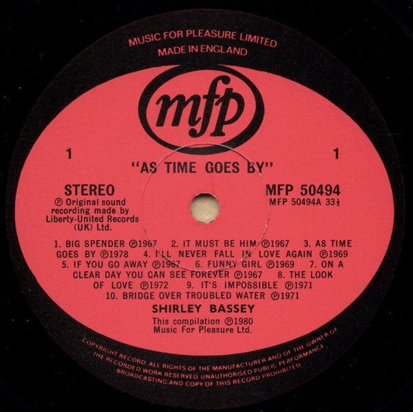 Shirley Bassey : As Time Goes By (LP, Comp)