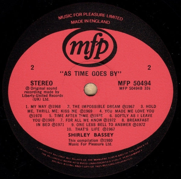Shirley Bassey : As Time Goes By (LP, Comp)