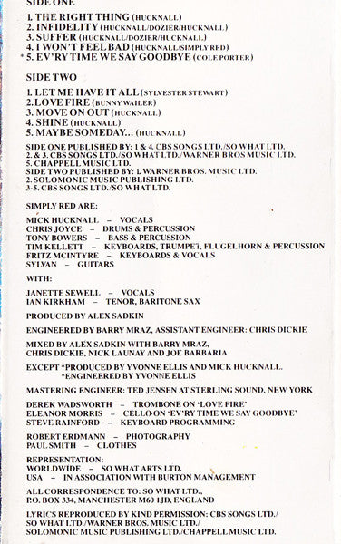 Simply Red : Men And Women (Cass, Album)