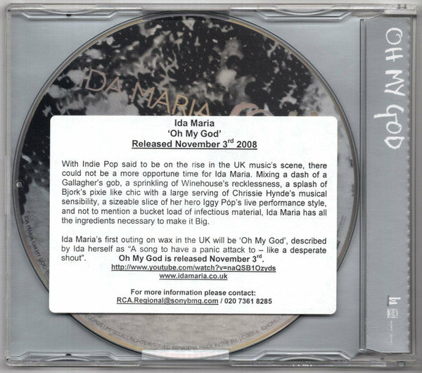 Ida Maria : Oh My God (CD, Single, Promo)