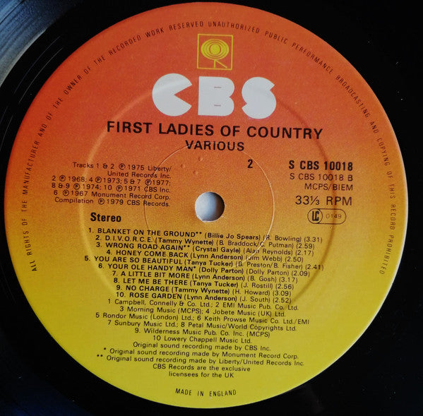 Various : First Ladies Of Country (LP, Comp)