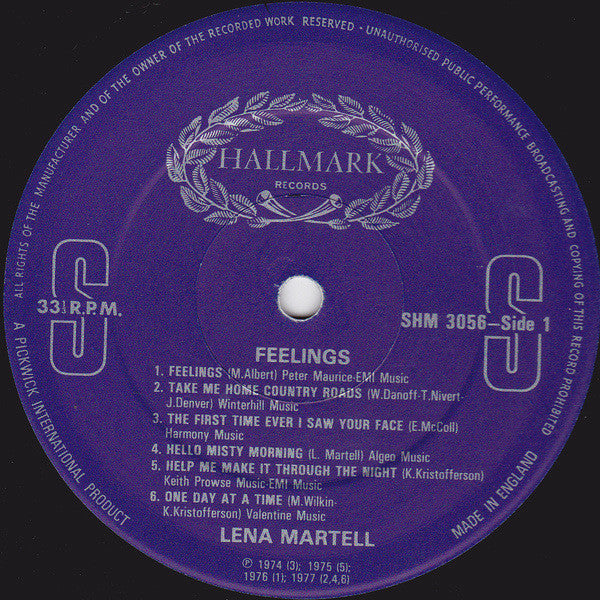 Lena Martell : Feelings (LP, Comp)