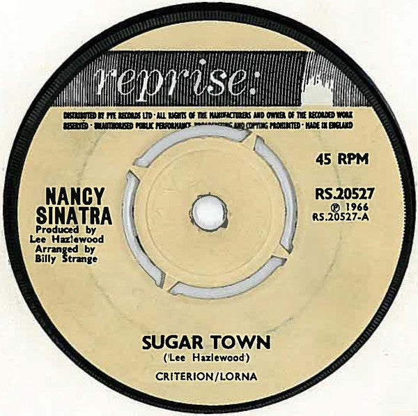 Nancy Sinatra : Sugar Town (7", Single, Pus)