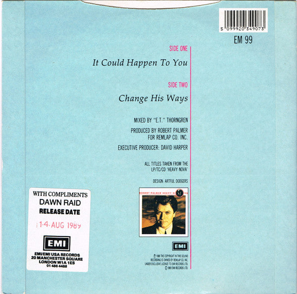 Robert Palmer : It Could Happen To You (7", Single, Pap)