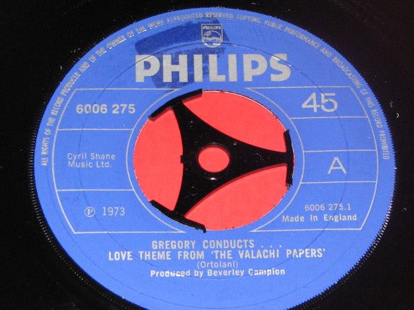 John Gregory And His Orchestra : Love Theme From The Valachi Papers (7")