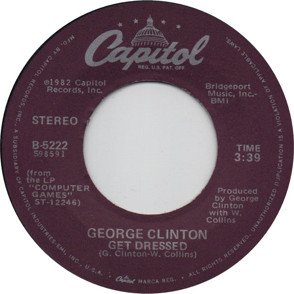 George Clinton : Get Dressed (7", Single)