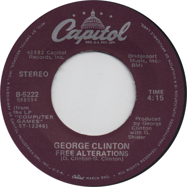 George Clinton : Get Dressed (7", Single)