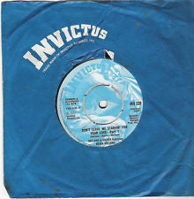 Holland & Dozier featuring Brian Holland : Don't Leave Me Starvin' For Your Love (7", Single)