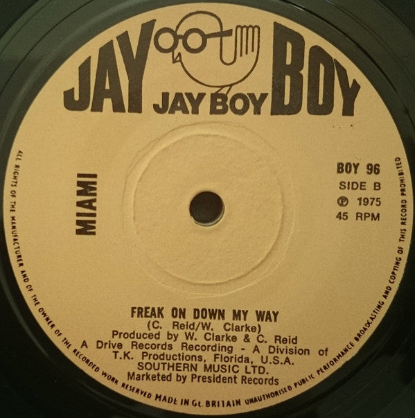 Miami : Funk It Up (7", Single)