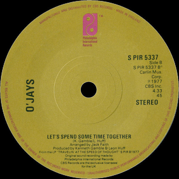 The O'Jays : So Glad I Got You, Girl (7", Single)