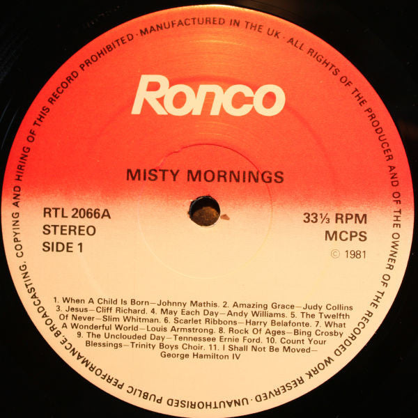 Various : Misty Mornings (22 Songs Of Hope) (LP, Comp)