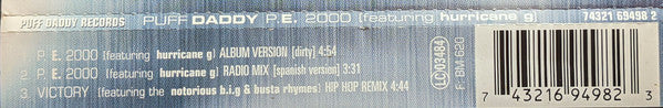 Puff Daddy Featuring Hurricane G. : P. E. 2000 (CD, Single, CD2)