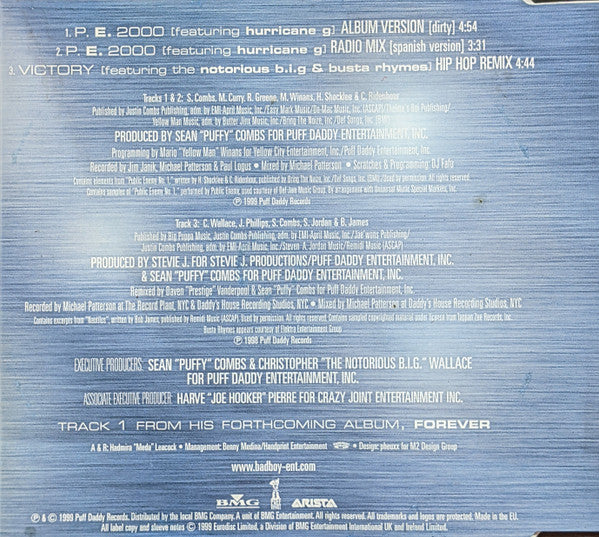 Puff Daddy Featuring Hurricane G. : P. E. 2000 (CD, Single, CD2)