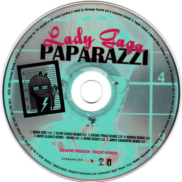 Lady Gaga : Paparazzi (CD, Maxi, Promo)