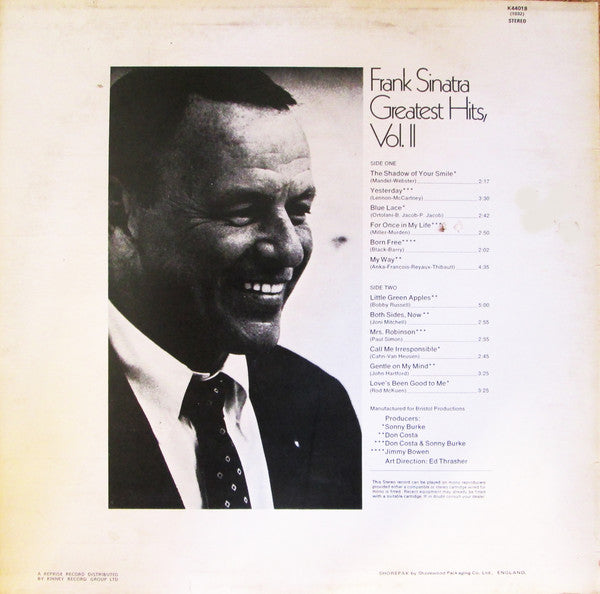 Frank Sinatra : Greatest Hits, Vol. II (LP, Comp)