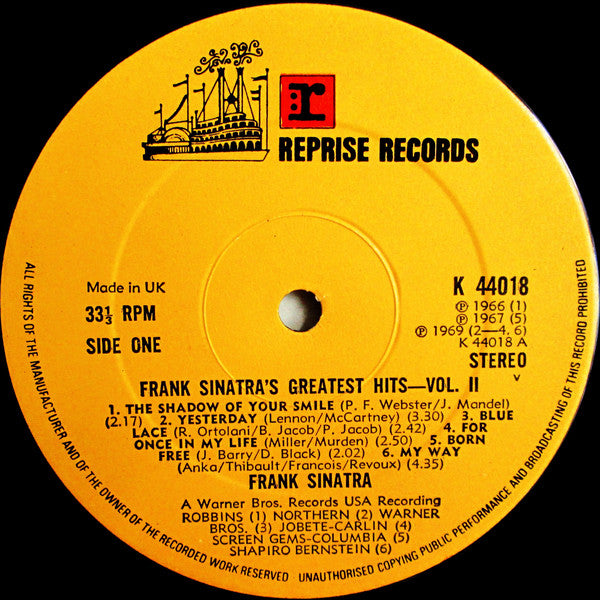 Frank Sinatra : Greatest Hits, Vol. II (LP, Comp)