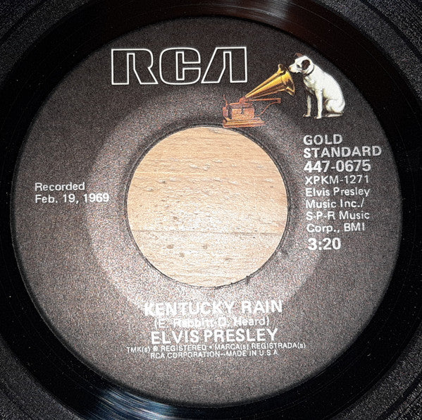 Elvis Presley : Kentucky Rain (7", RE, Ind)