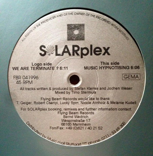 Solarplex : We Are Terminate (12")