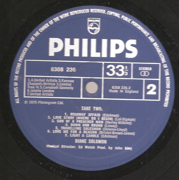 Diane Solomon : Take Two (LP, Album)