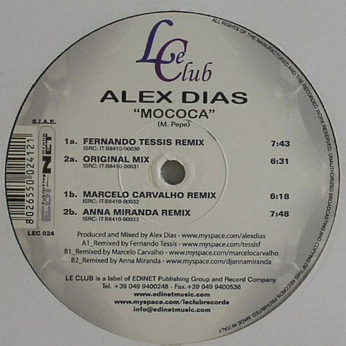 Alex Dias : Mococa (12")