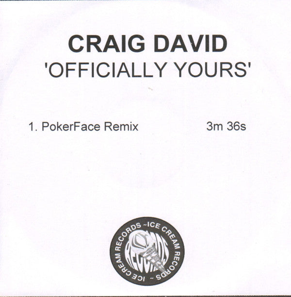 Craig David : Officially Yours (CDr, Promo)
