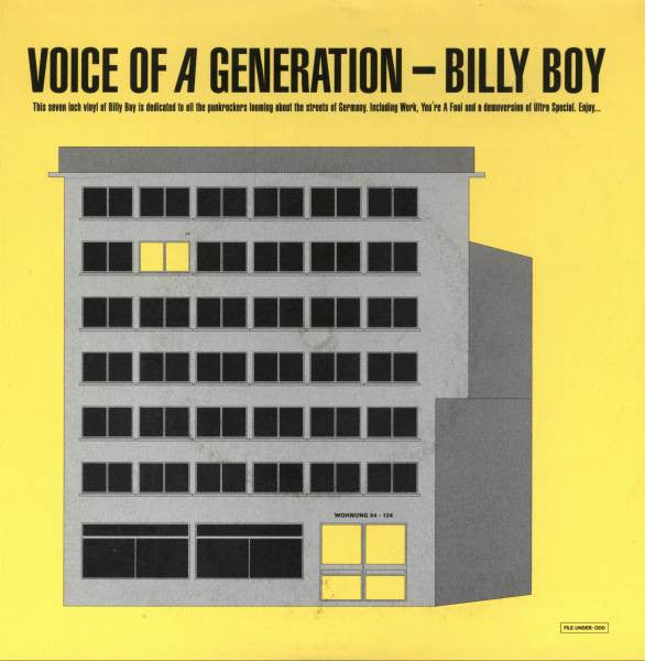 Voice Of A Generation : Billy Boy (7")